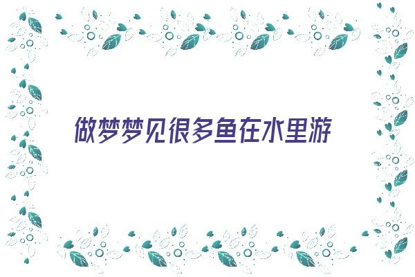 做梦梦见很多鱼在水里游《做梦梦见很多鱼在水里游是什么意思》