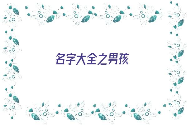 名字大全之男孩《名字大全之男孩子》