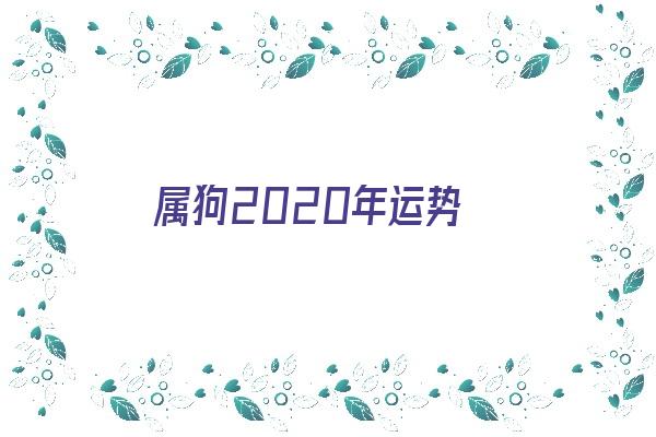 属狗2020年运势《属狗2020年运势及运程每月运程》