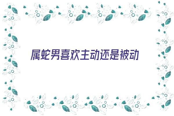 属蛇男喜欢主动还是被动《属蛇男喜欢主动还是被动追女生》