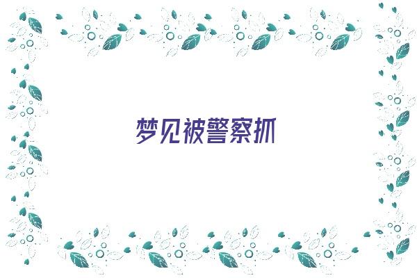 梦见被警察抓《梦见被警察抓预示什么》