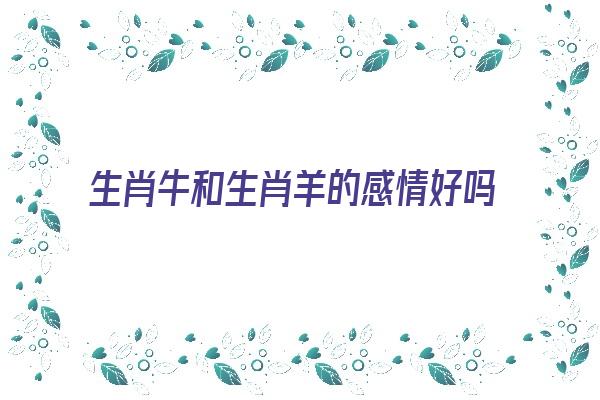 生肖牛和生肖羊的感情好吗《生肖牛和生肖羊的感情好吗女》