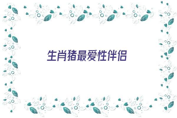 生肖猪最爱性伴侣《生肖猪最爱性伴侣是什么》