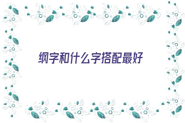  纲字和什么字搭配最好《纲字和什么字搭配最好听》 姓名详批