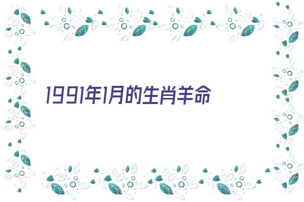 1991年1月的生肖羊命运如何《1991年1月的生肖羊命运如何呢》
